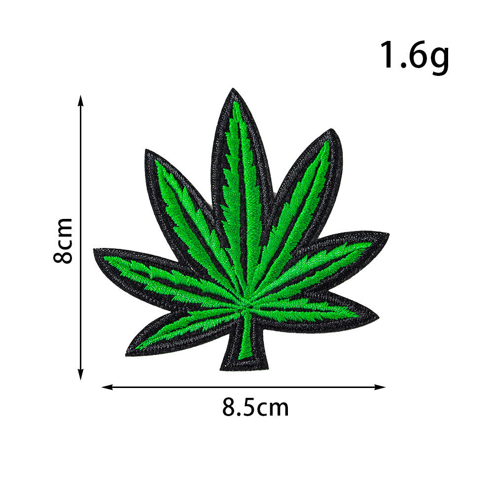 Wholesale Leaf embroidered patch pattern cloth patch